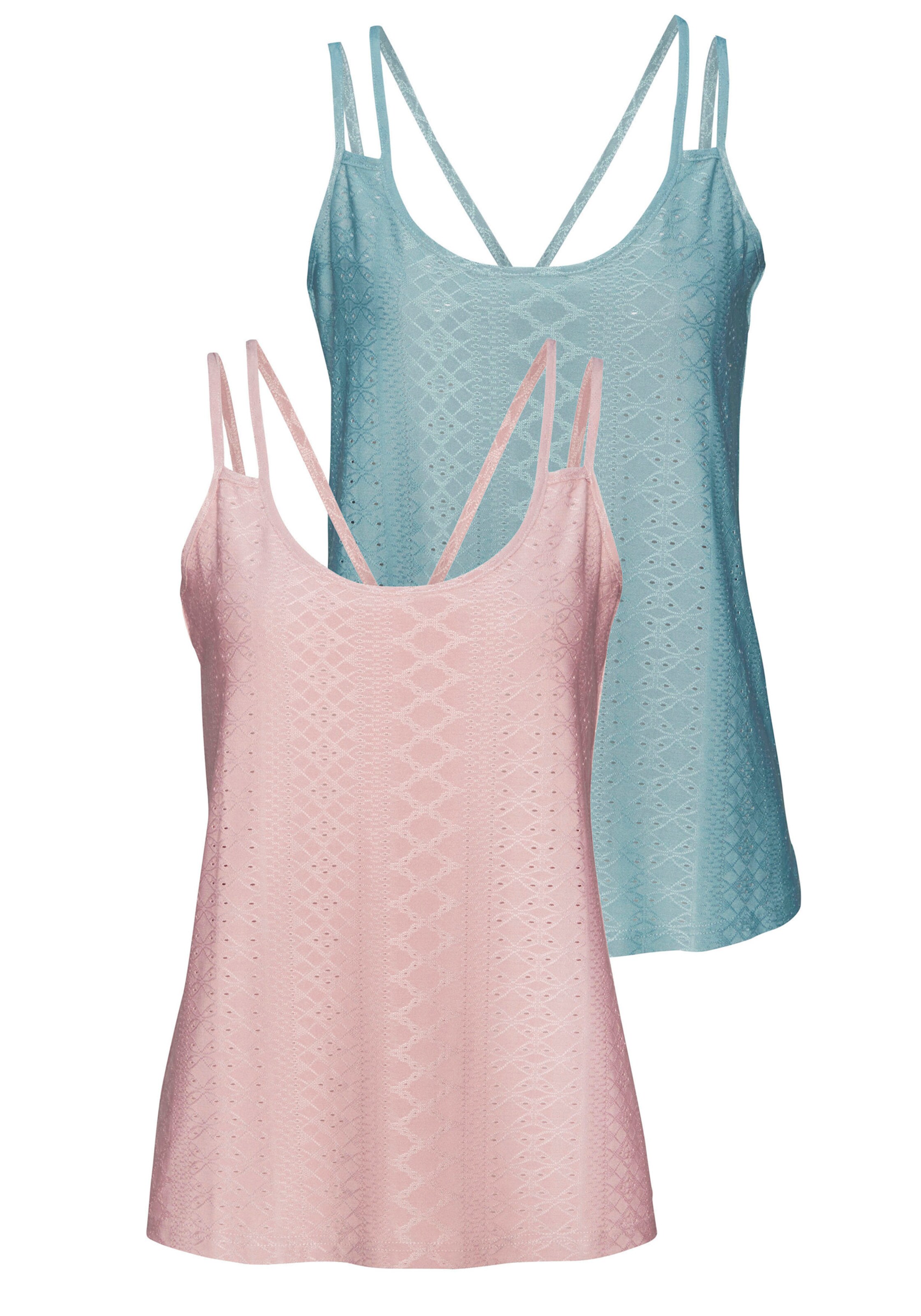Vivance Spaghettitop in rose, mint