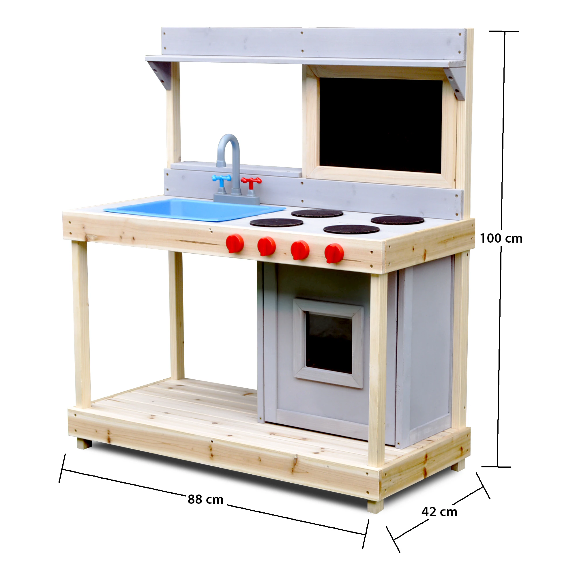 Coemo Spielküche Noah Outdoor Matschküche mit Kreidetafel