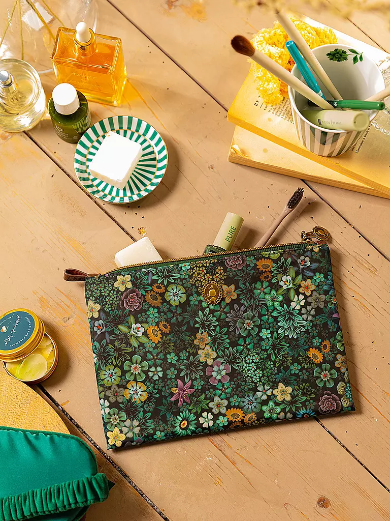 PIP STUDIO Toilettetasche TUTTI I FIORI 24x15,5cm Green dunkelgrün