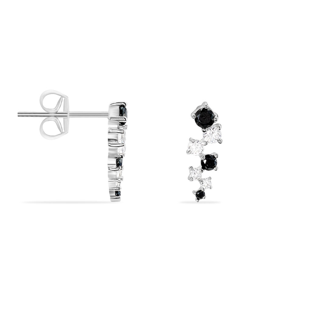Boucles D'oreilles Pendantes Gaya Argent Blanc Oxyde De Zirconium