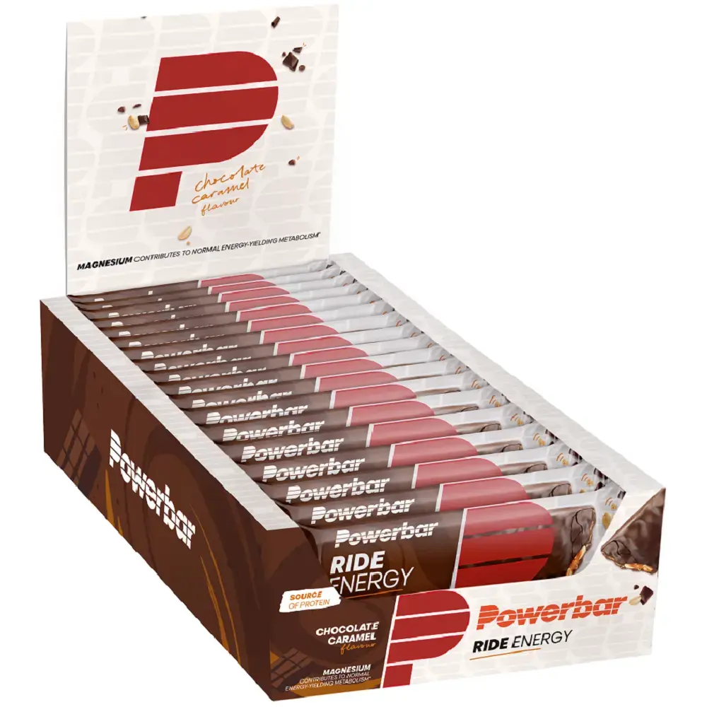 PowerBar Ride Bar Chocolade/Karamel Repen 18 stuks