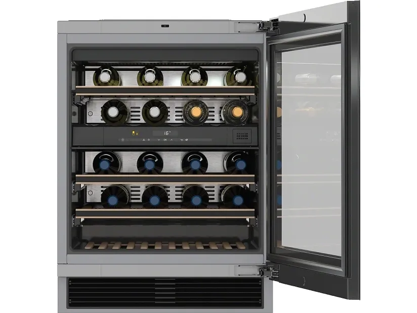 Miele KWT 6322 UG, Vin køleboks, Indbygget, 34 flaske(r), G, Indvendig belysning, Sort