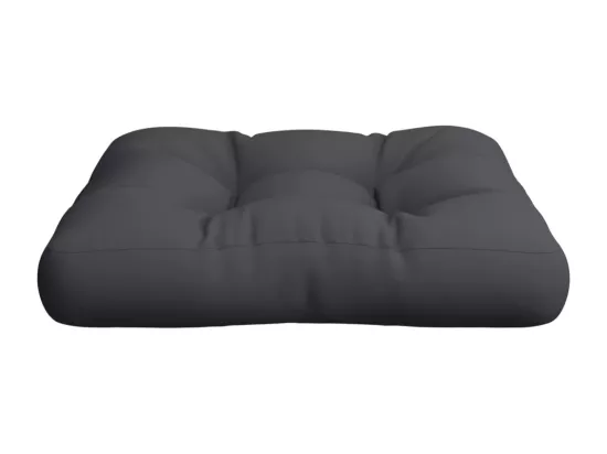 Coussin de palette noir 60x60x12 cm tissu