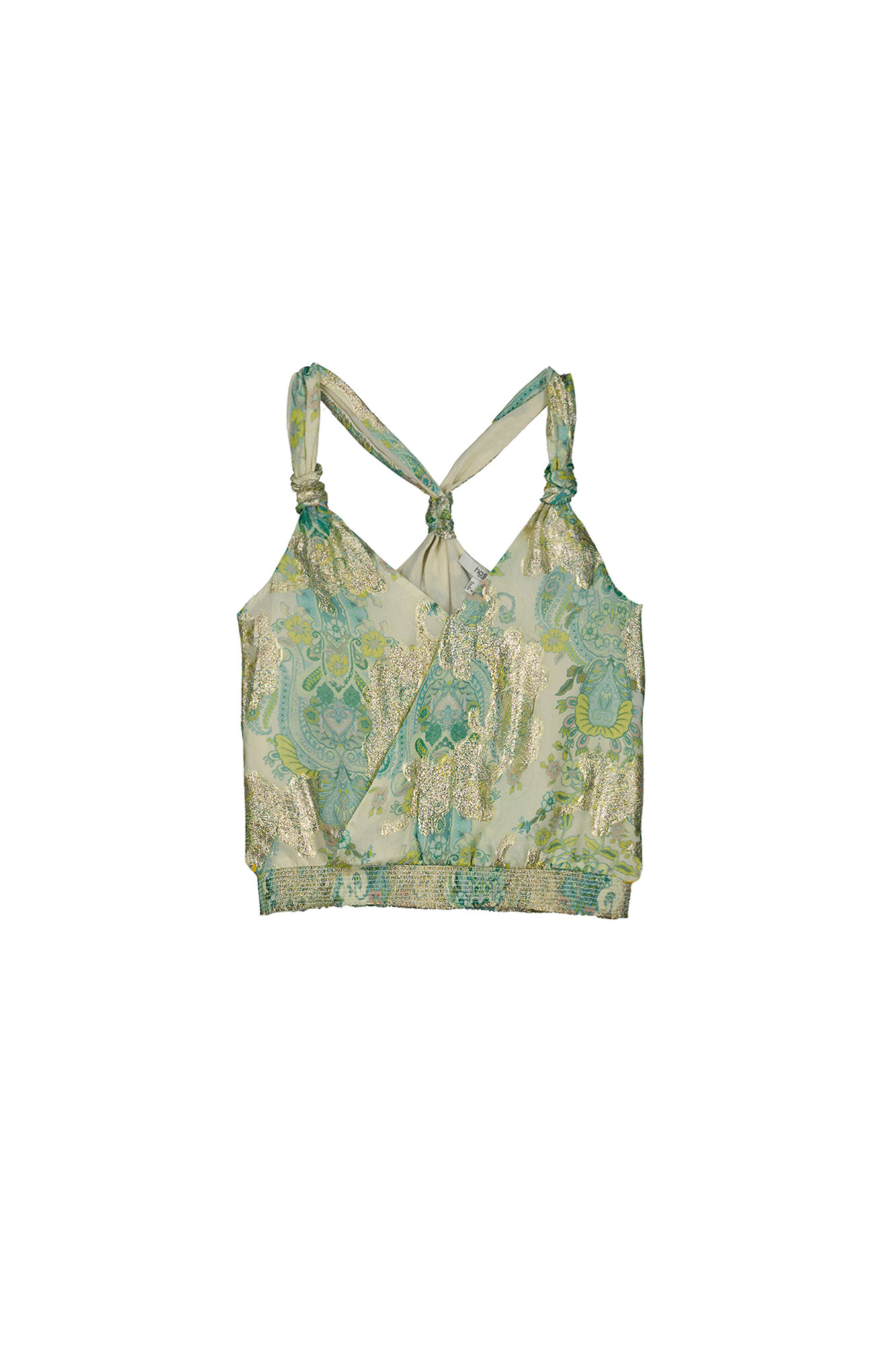 Agatha. Blusa transpassada estampada - Verde