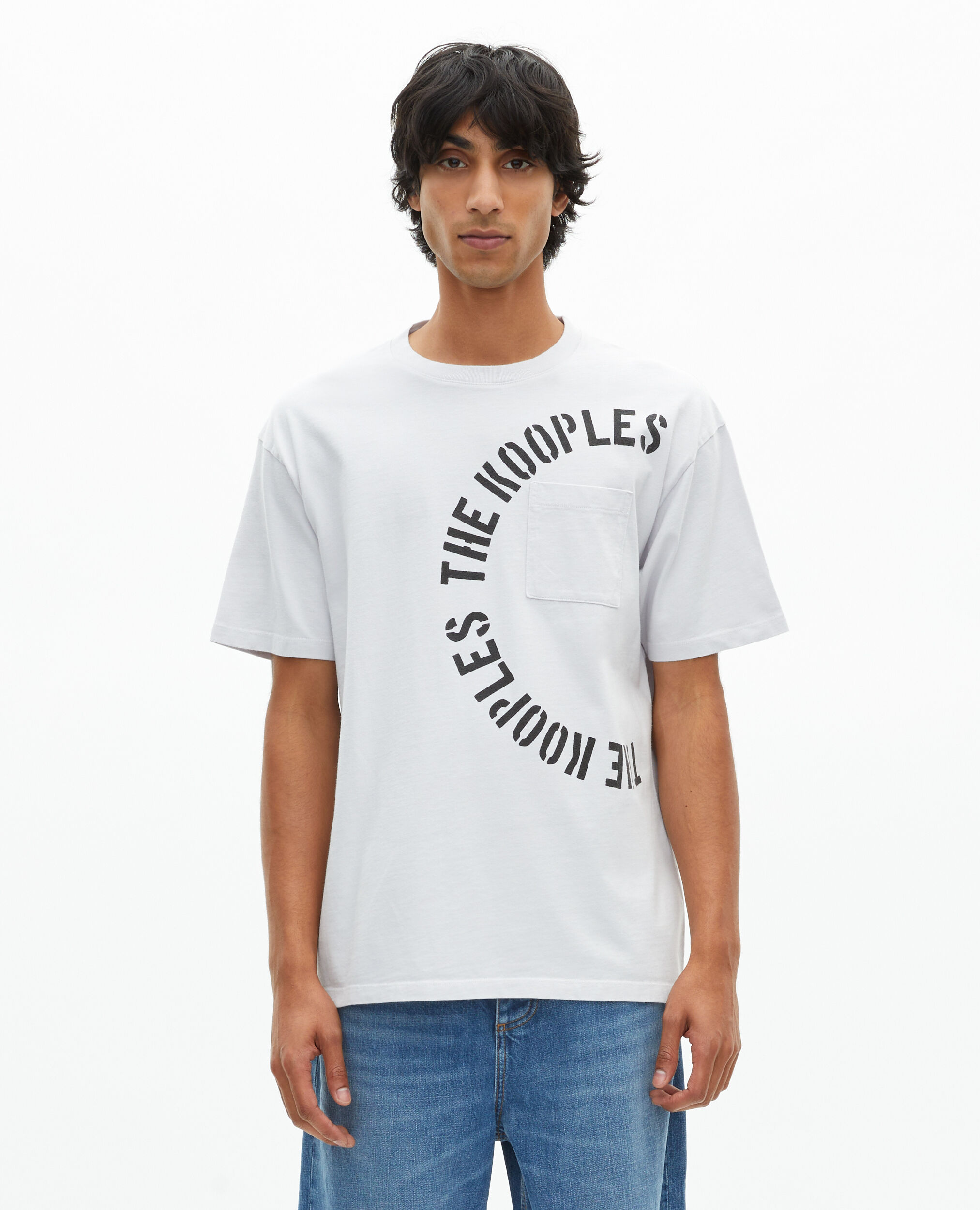 T-shirt avec sérigraphie gris