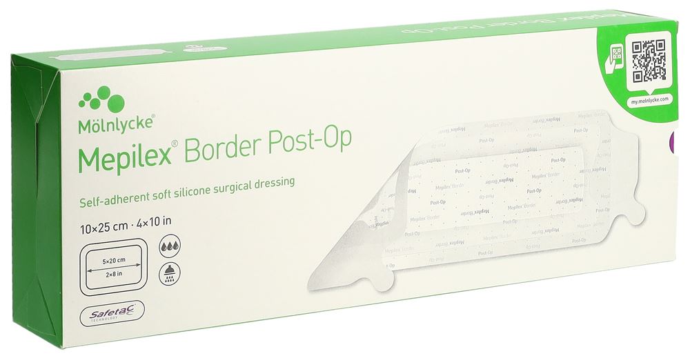 MEPILEX Border Post OP<br>10 Stück, 10x25cm, (neu)