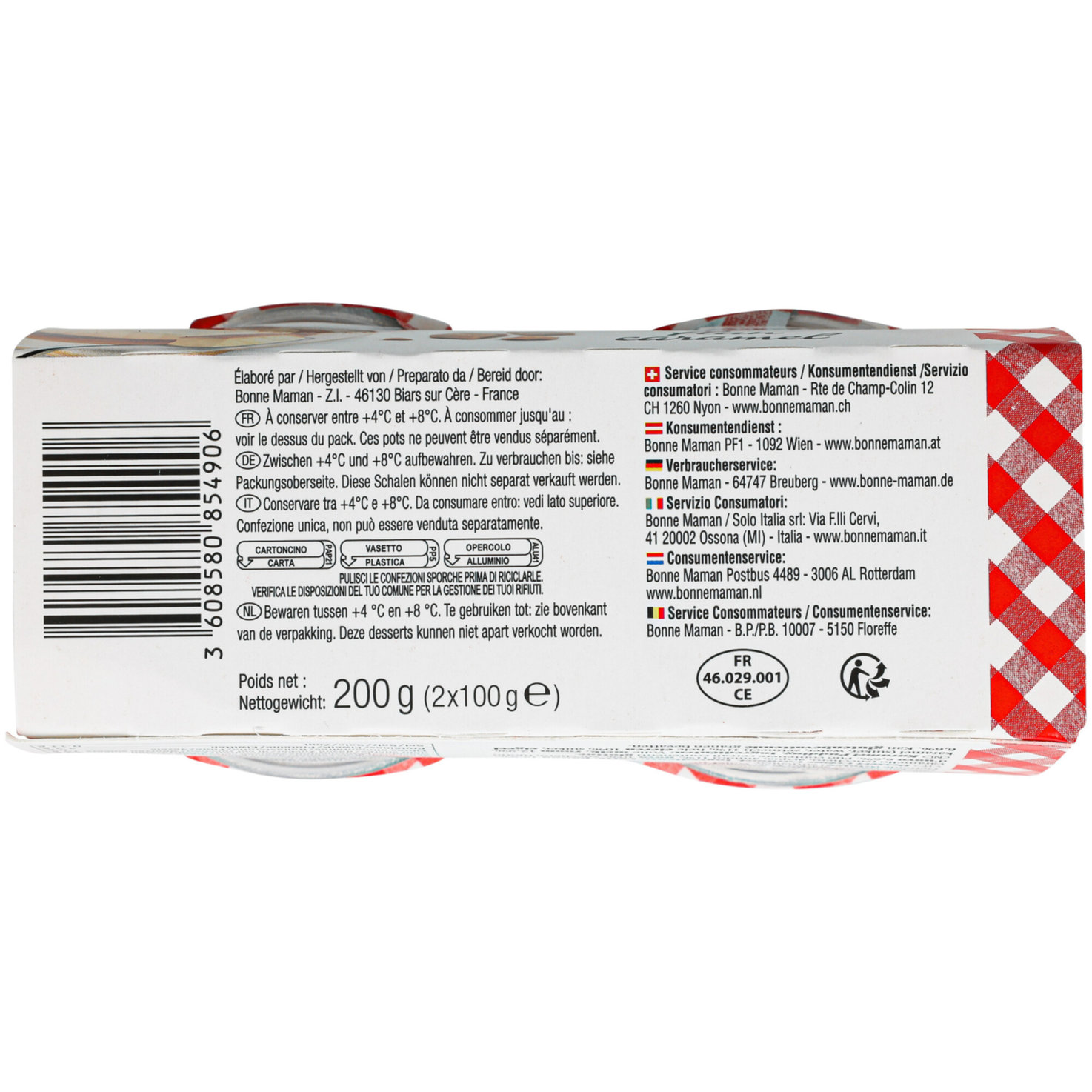 Bonne Maman Flan Caramel 2x100g -