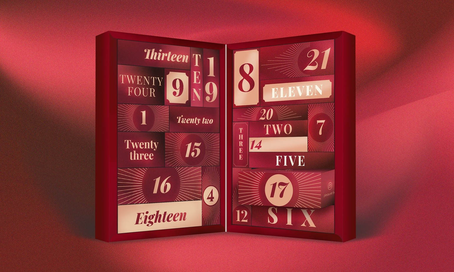 (30x40cm) Erotik Adventskalender Geschenk Weihnachts Kalender mit Premium Toys für Paare (LX12311) - Sexy Love