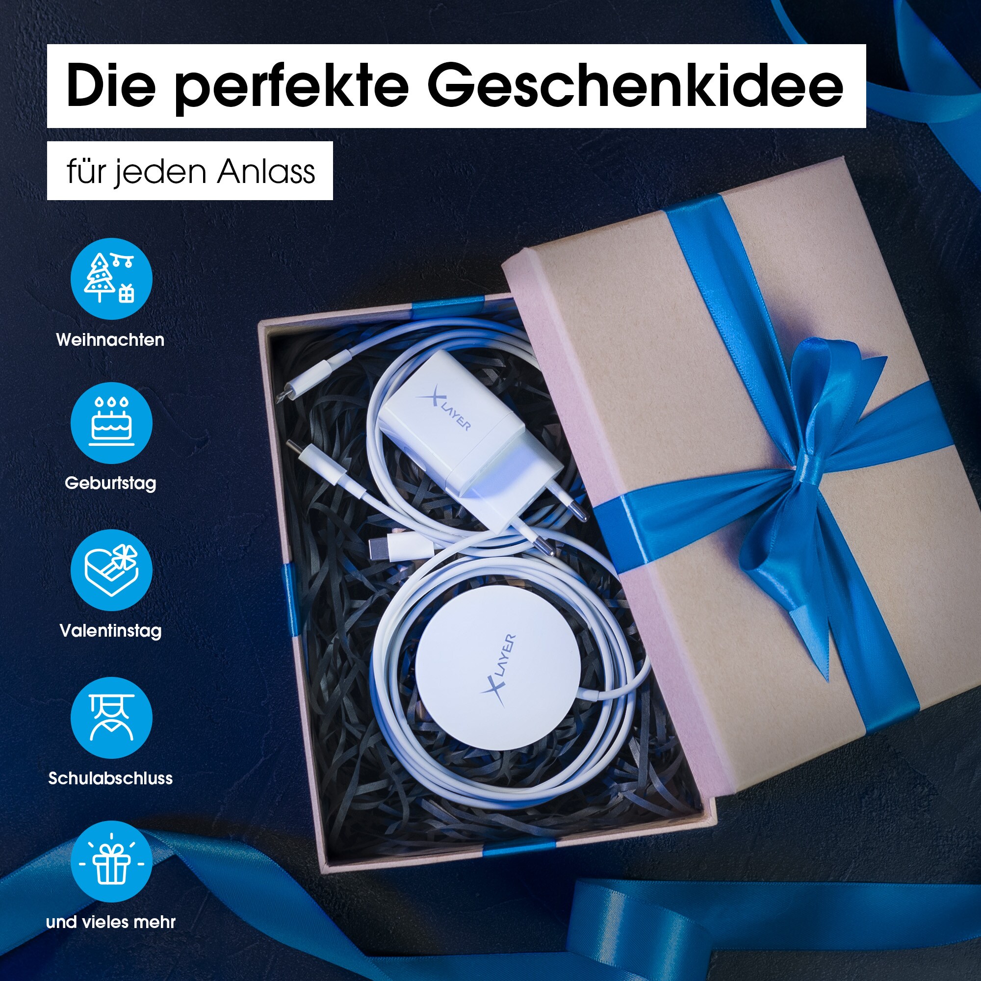 Xlayer WIRELESS MagFix Pro Wireless Charging Set Magsafe 20W Netzteil USB-C Lightning