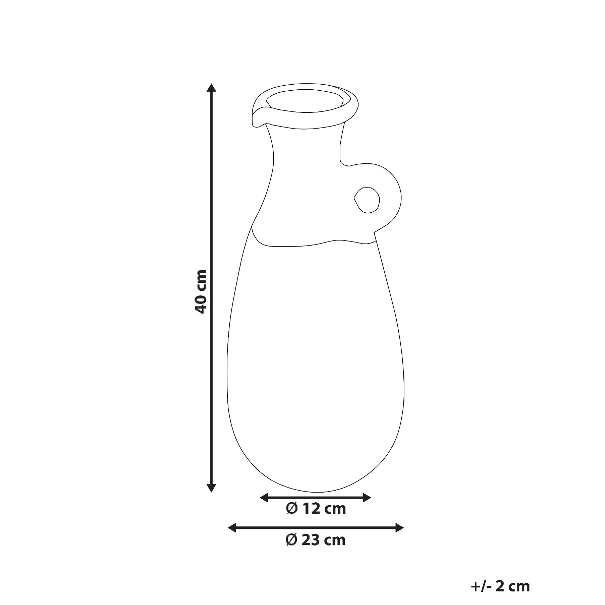 BELIANI Vase VELIA Bleu 40 cm