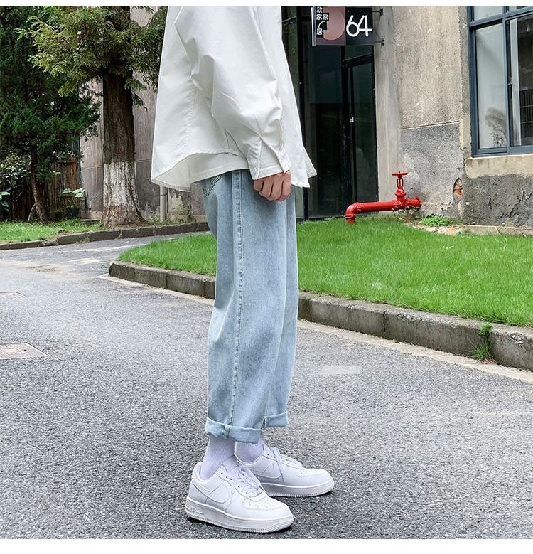 jaywoon - Cropped Straight Leg Jeans