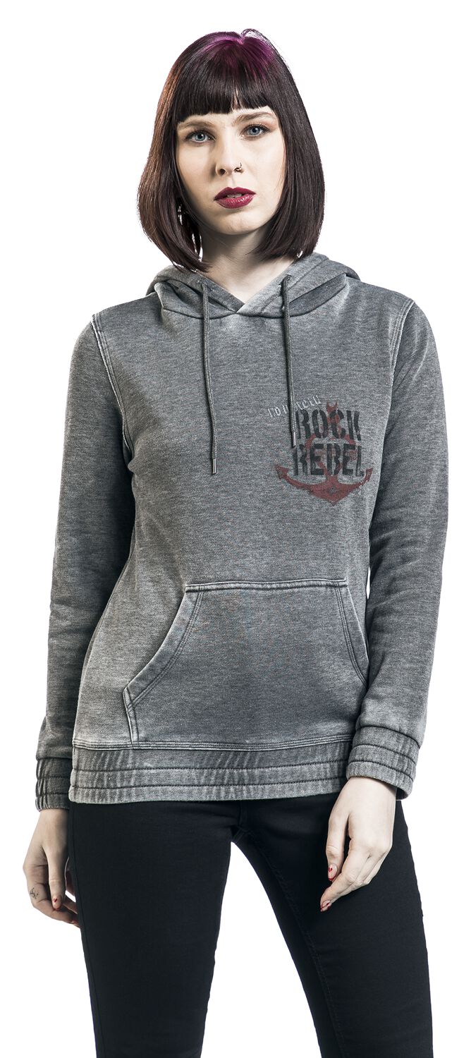 Sweat à Capuche Délavé | Rock Rebel by EMP Sweat-shirt à capuche