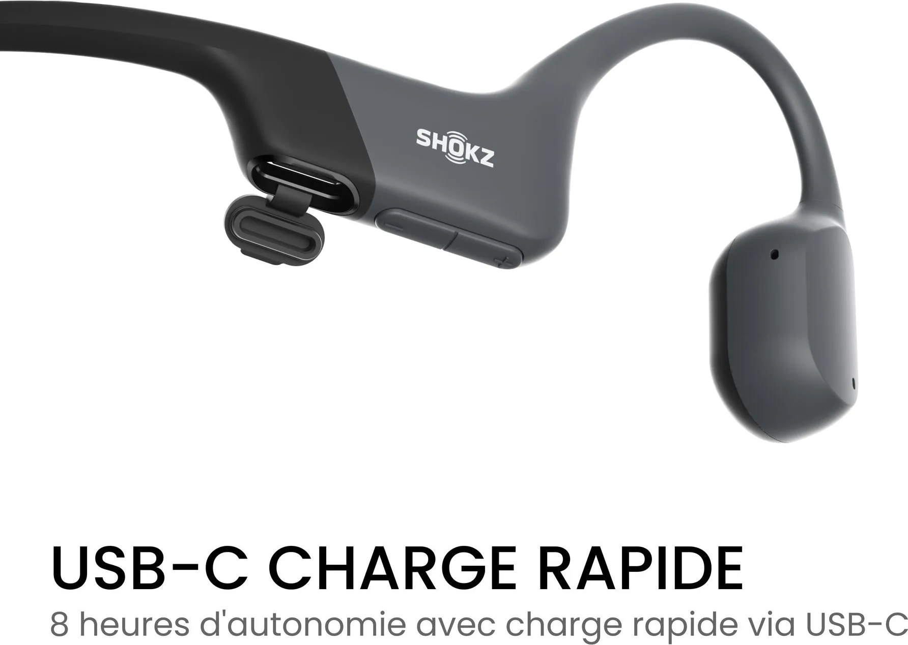 Shokz Open Run Noir (USB-C) Écouteurs Bluetooth