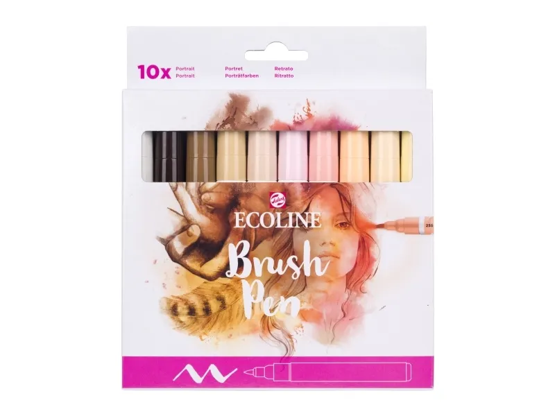 Ecoline Brush Pen set Portrait | 10 colours