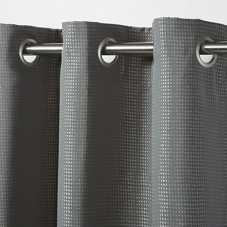 Rideau GoodHome Thanja gris l.140 x H.260 cm