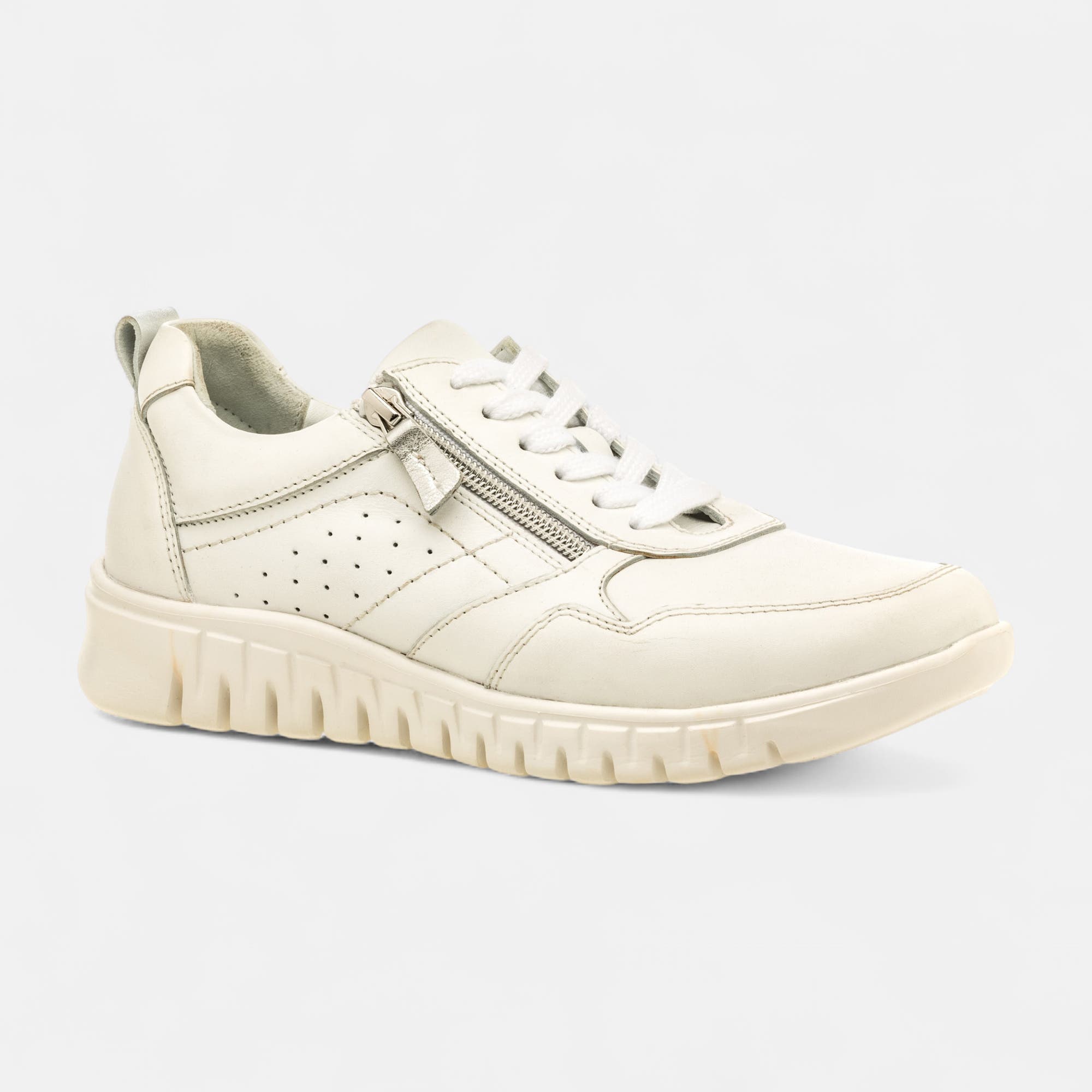 Baskets basses Femme en cuir blanc