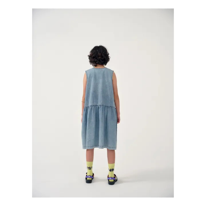 Main Story Robe Bouton Coton Bio | Denim bleached