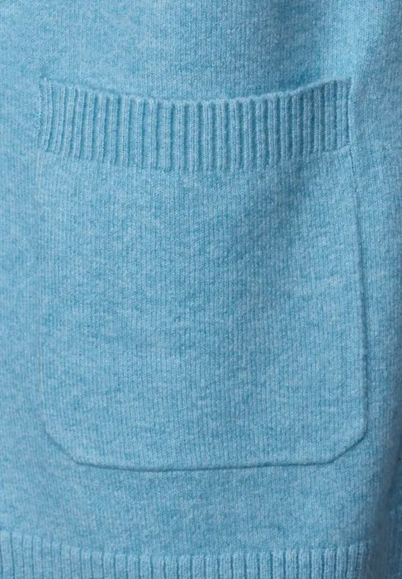 Long Cardigan - light aquamarine blue mel.