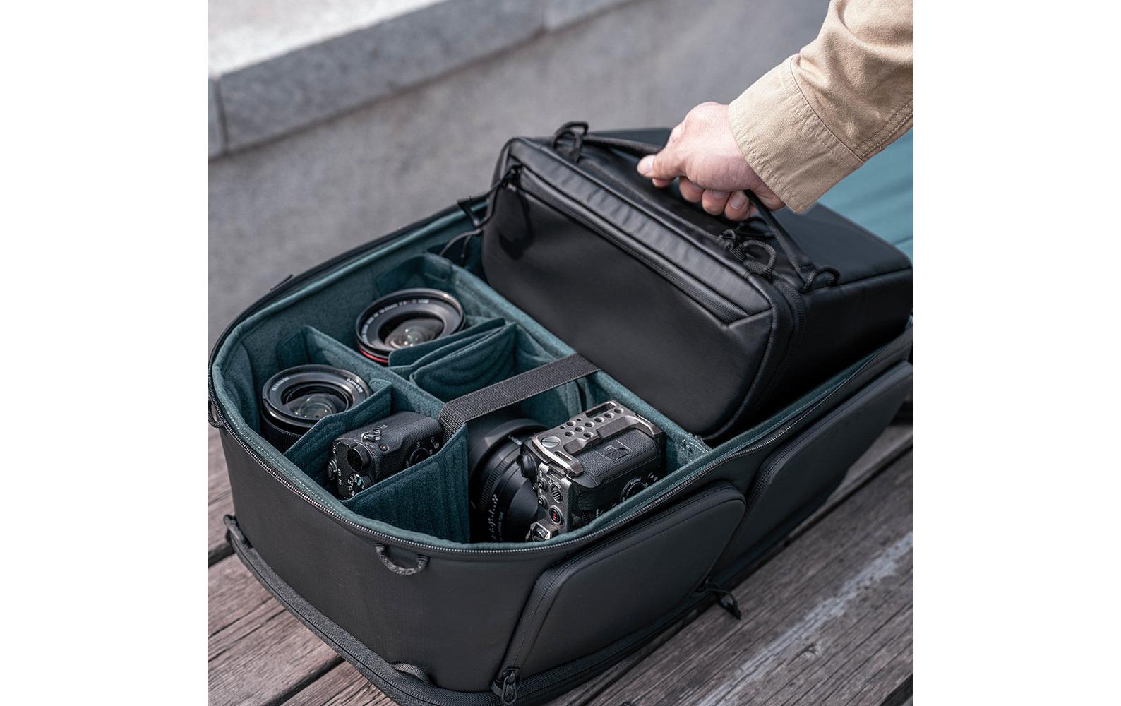 Fotorucksack OneMo 2 25L Grey Camo<br>All-in-One-Kameratasche und Umhängetasche für Profifotografen