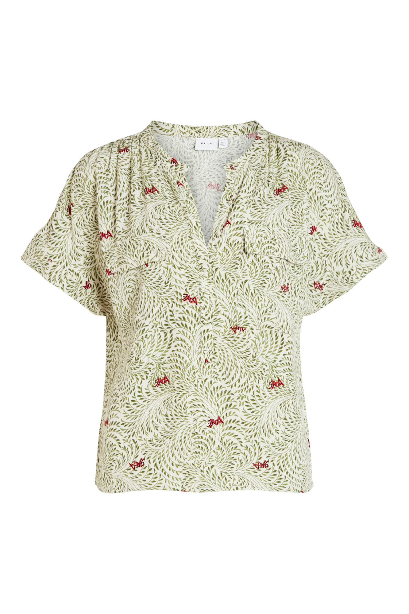 Blusa de manga curta - Cinza