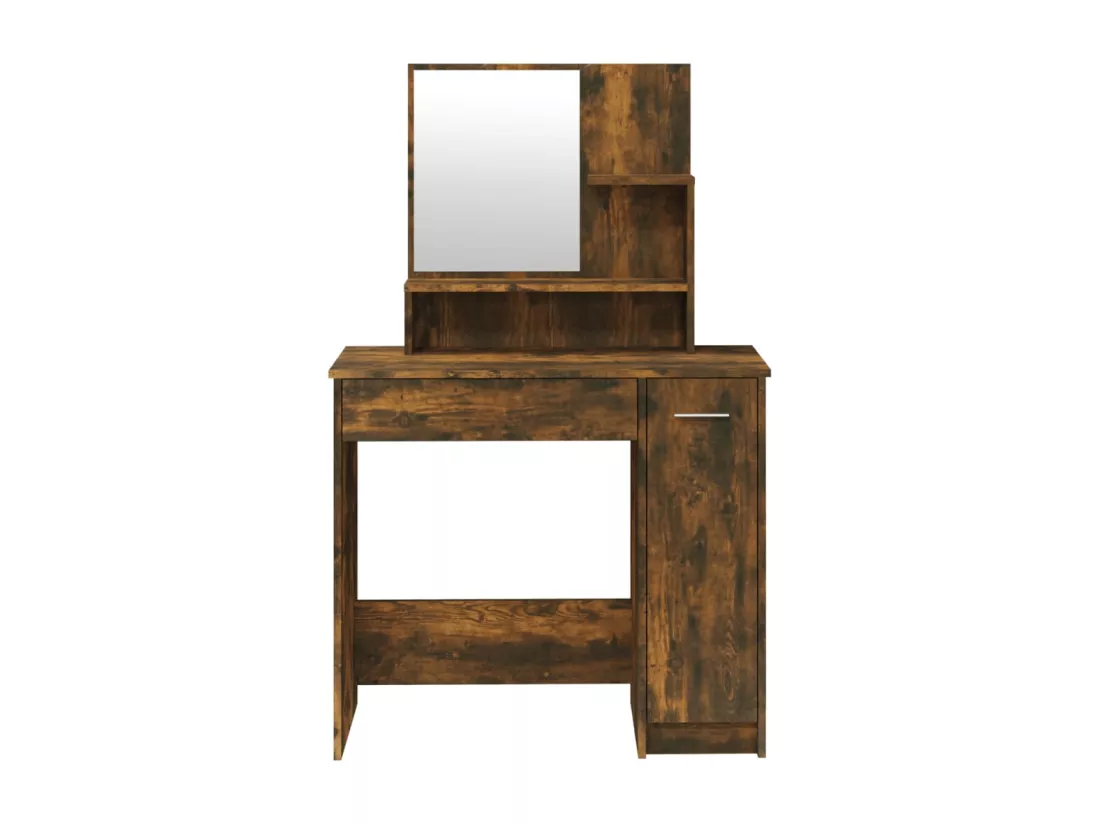 Ensemble de coiffeuse Chêne fumé 86,5x35x136 cm