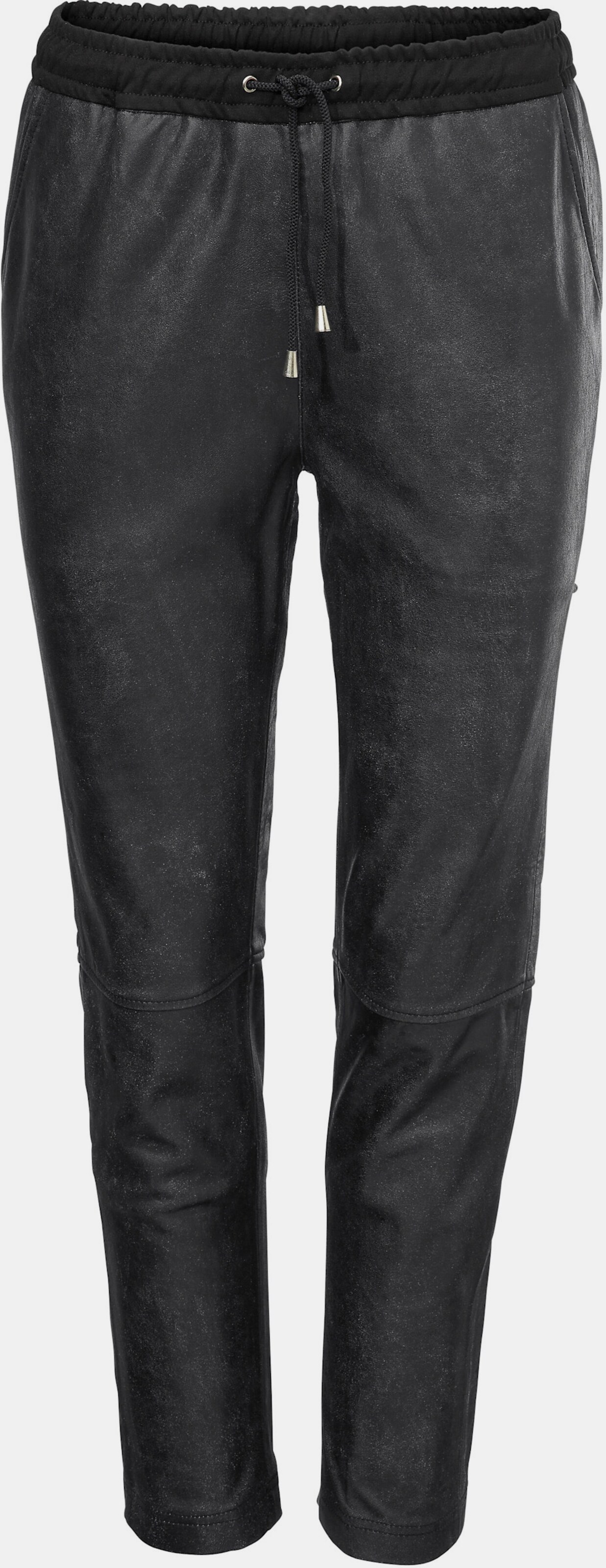 Leder-Jogpants