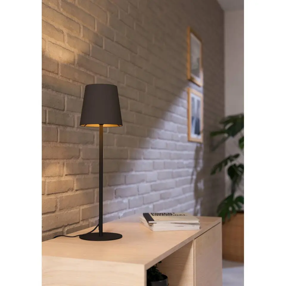 EGLO Fiorana Tafellamp - E14 - 53 cm - Zwart/Cappucino/Goud
