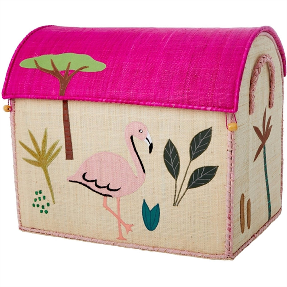 Jungle Theme Raffia Kurvehus til Opbevaring 3-pak