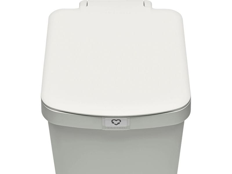 Brabantia Recyclingbehälter StepUp 25 l, Hellgrau Treteimer für Recyclingmaterialien