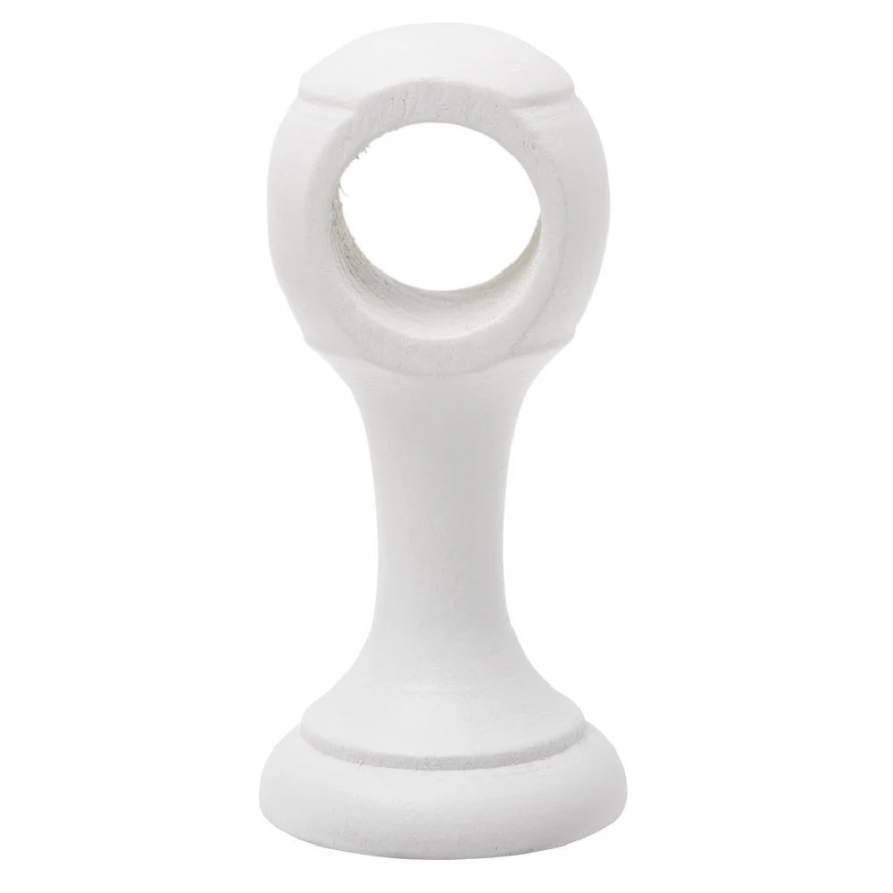 Support moyen pour tringle Ø20 mm bois certifié FSC® Blanc