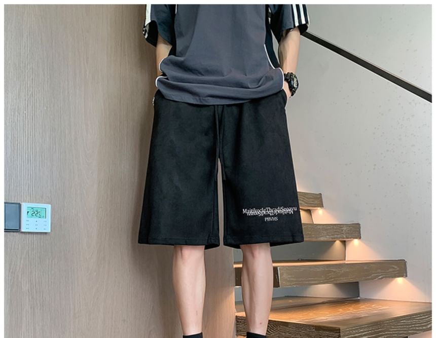 Trimecca - Shorts met trekkoord en letters