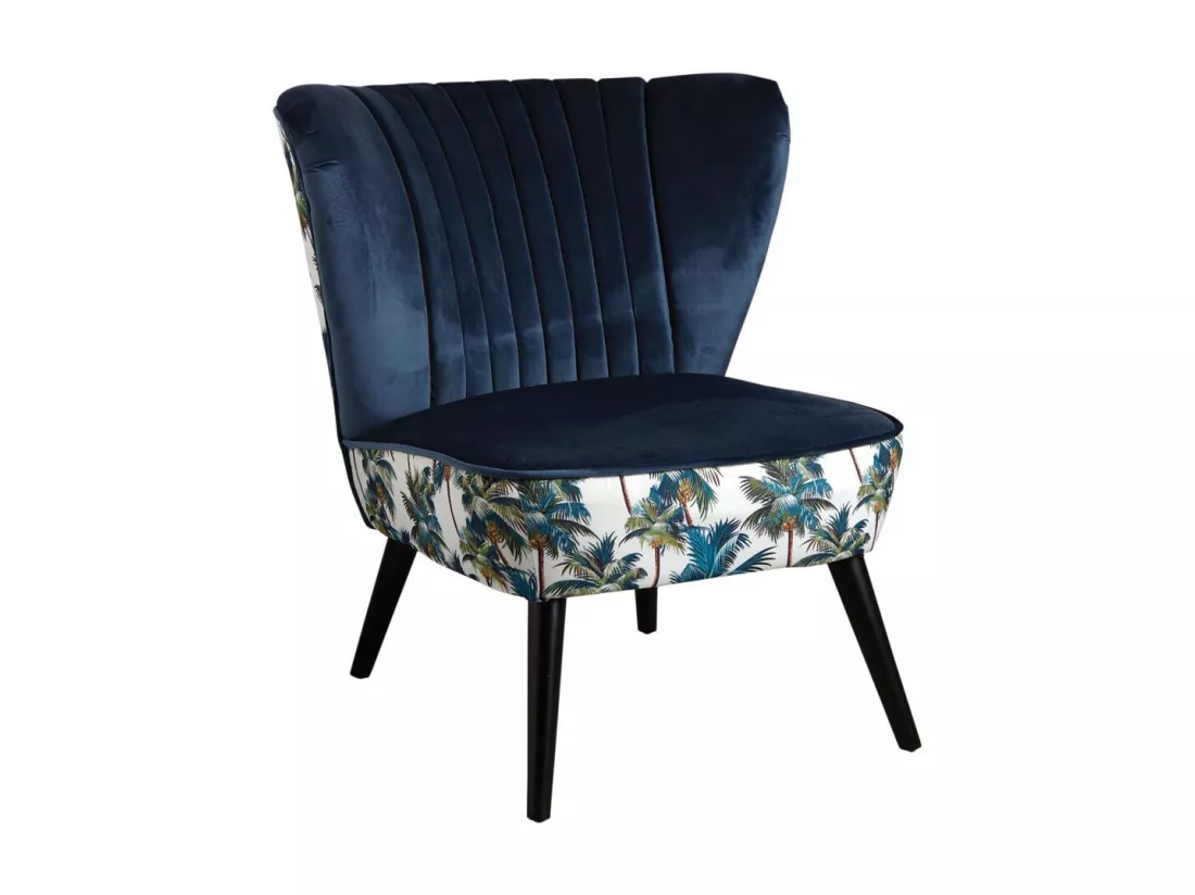Fauteuil en velours Jungle