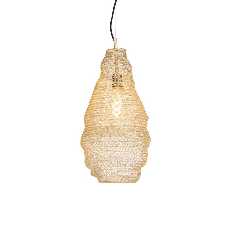 Oosterse hanglamp goud - Nidum Rombo