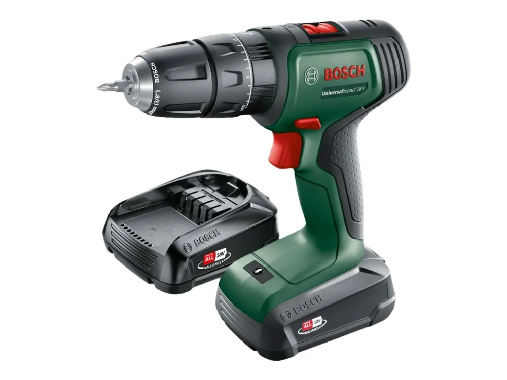 Bosch AKKUSLAGBOREMASKINE 18V 2X1,5AH S-BOX