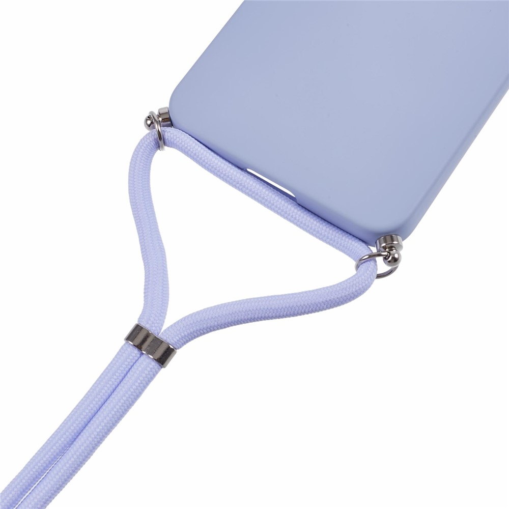 Samsung Galaxy A17 Necklace Gummi Case Hülle   Handykette (70cm) - Lila