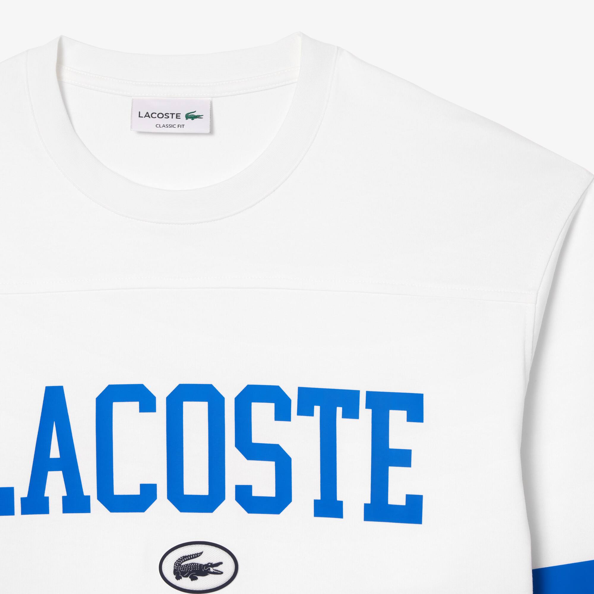 Langärmeliges T-Shirt mit Aufdruck und Aufnäher T-Shirts - Weiss - Lacoste - Herren