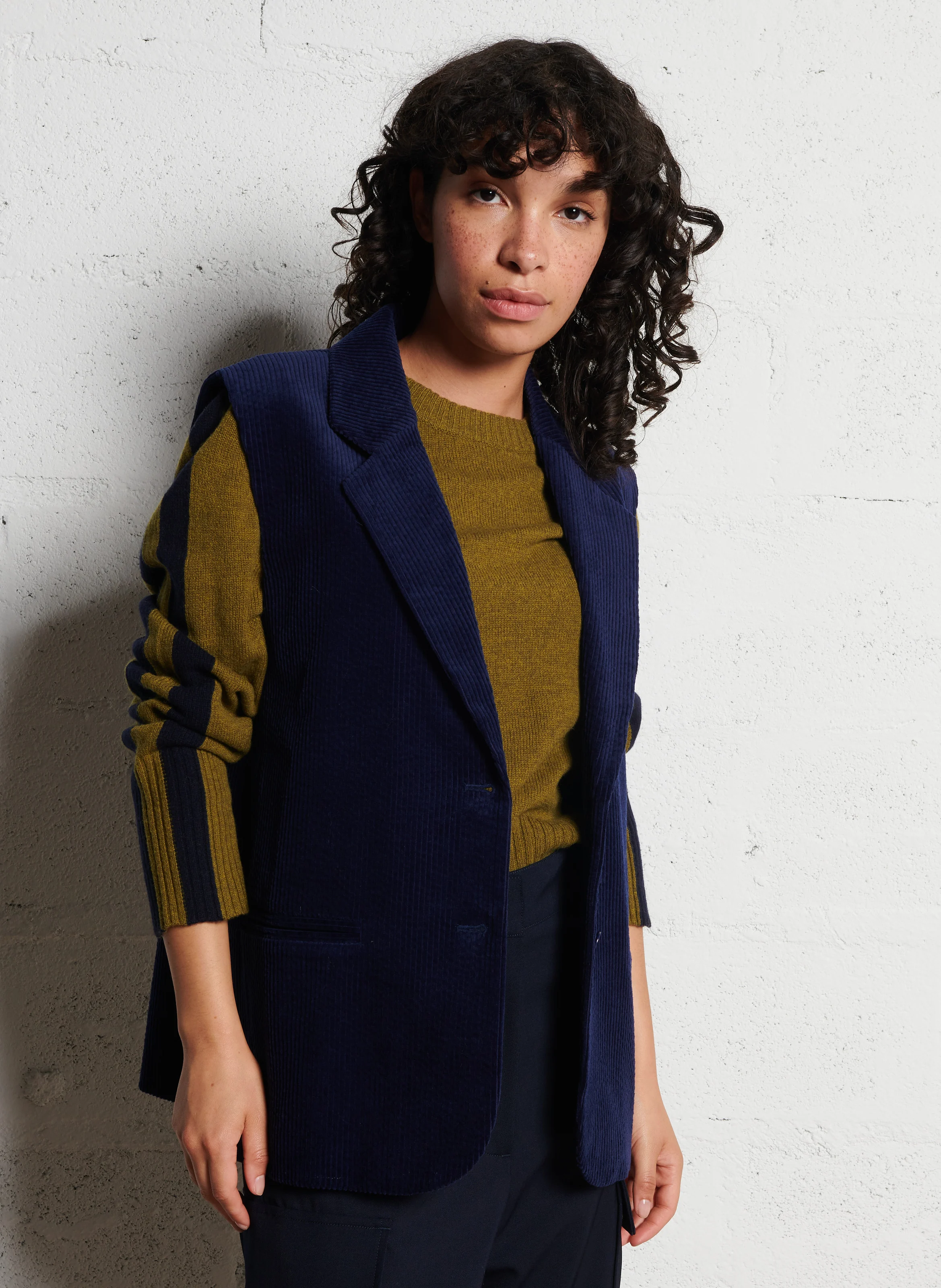 LEXY - Veste sans manches en coton | Bleu
