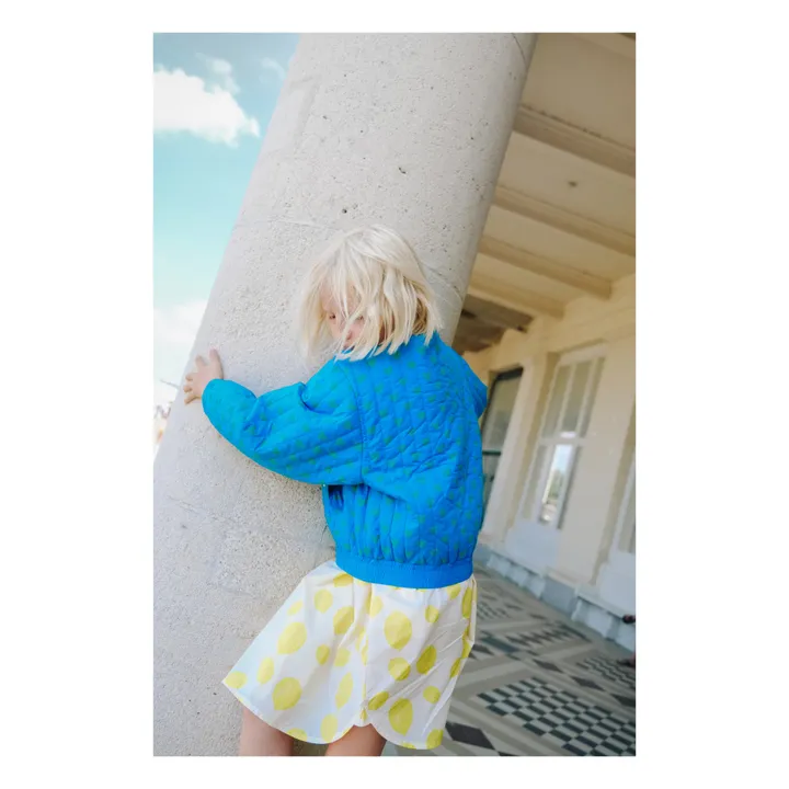 Holi & Love Bomber Réversible Gaby Cœur Coton Bio | Turquoise