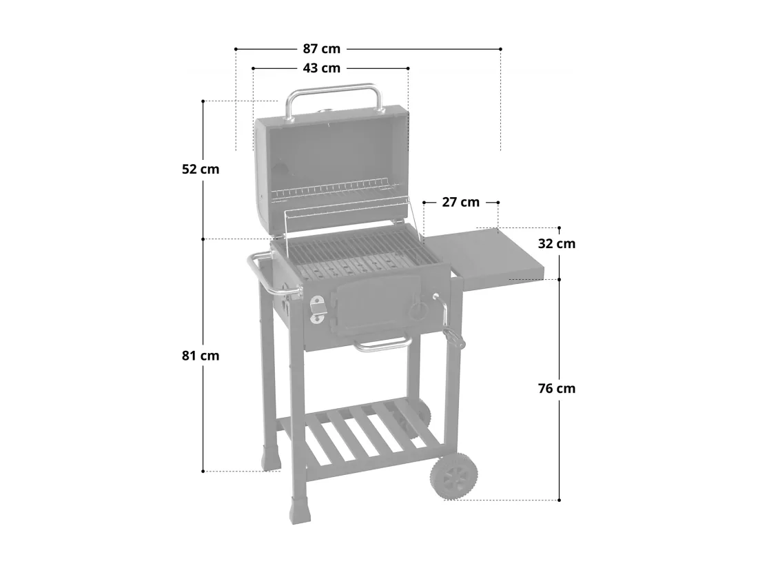 HERO set fumeur petit gril chariot charbon de bois grill cheminée support grill