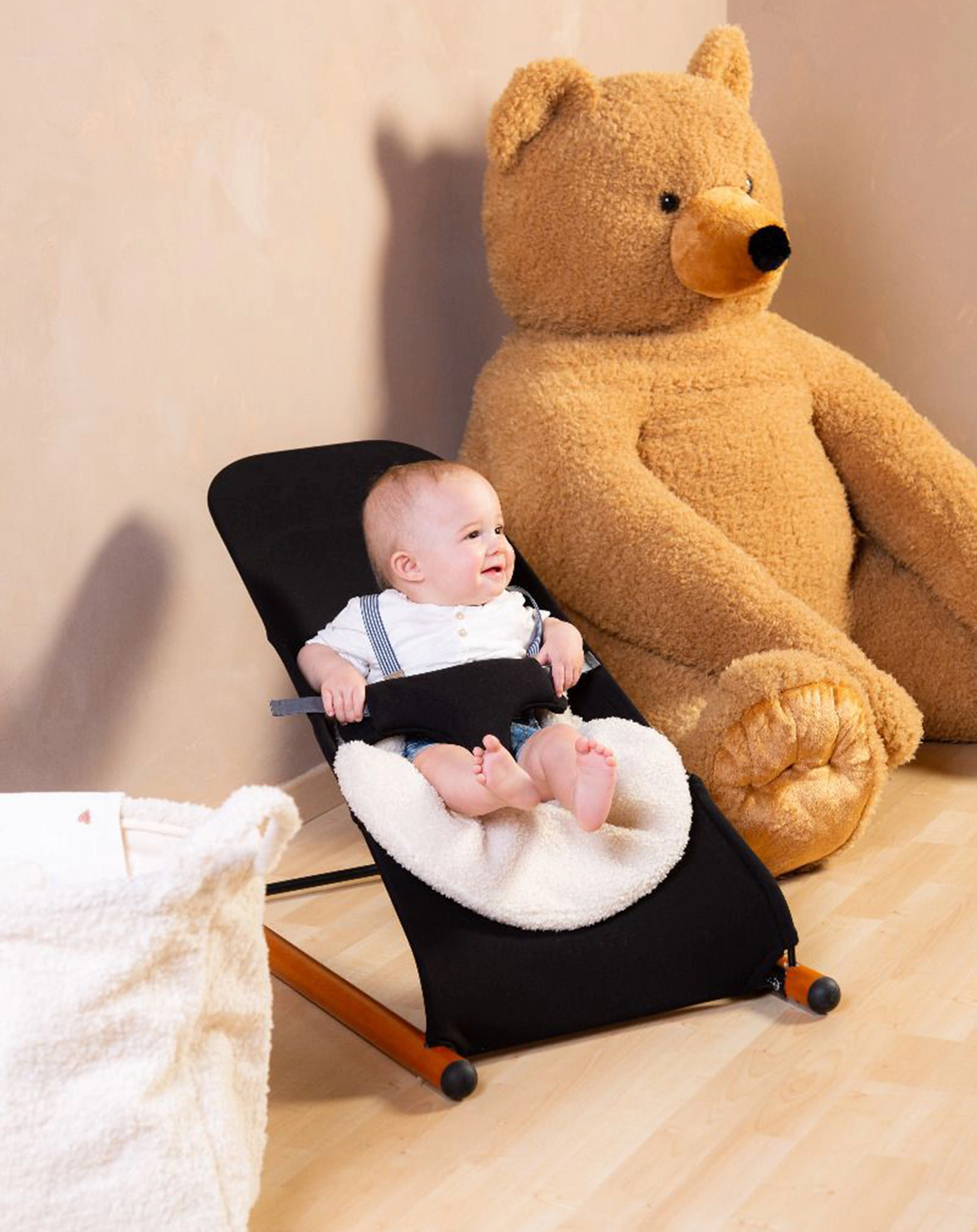 Babywippe EVOLUX JERSEY in nussbaum/schwarz
