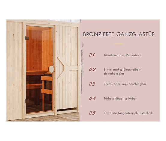 Karibu Sauna »Irina 2« mit Fronteinstieg