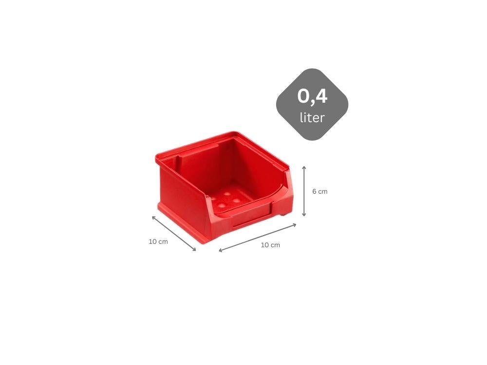 PROREGAL Super Saver Set 48x Rode Opbergdozen 1,0 HxBxD 6 x 10 x 10 cm 0,4 Liter Opbergdozen