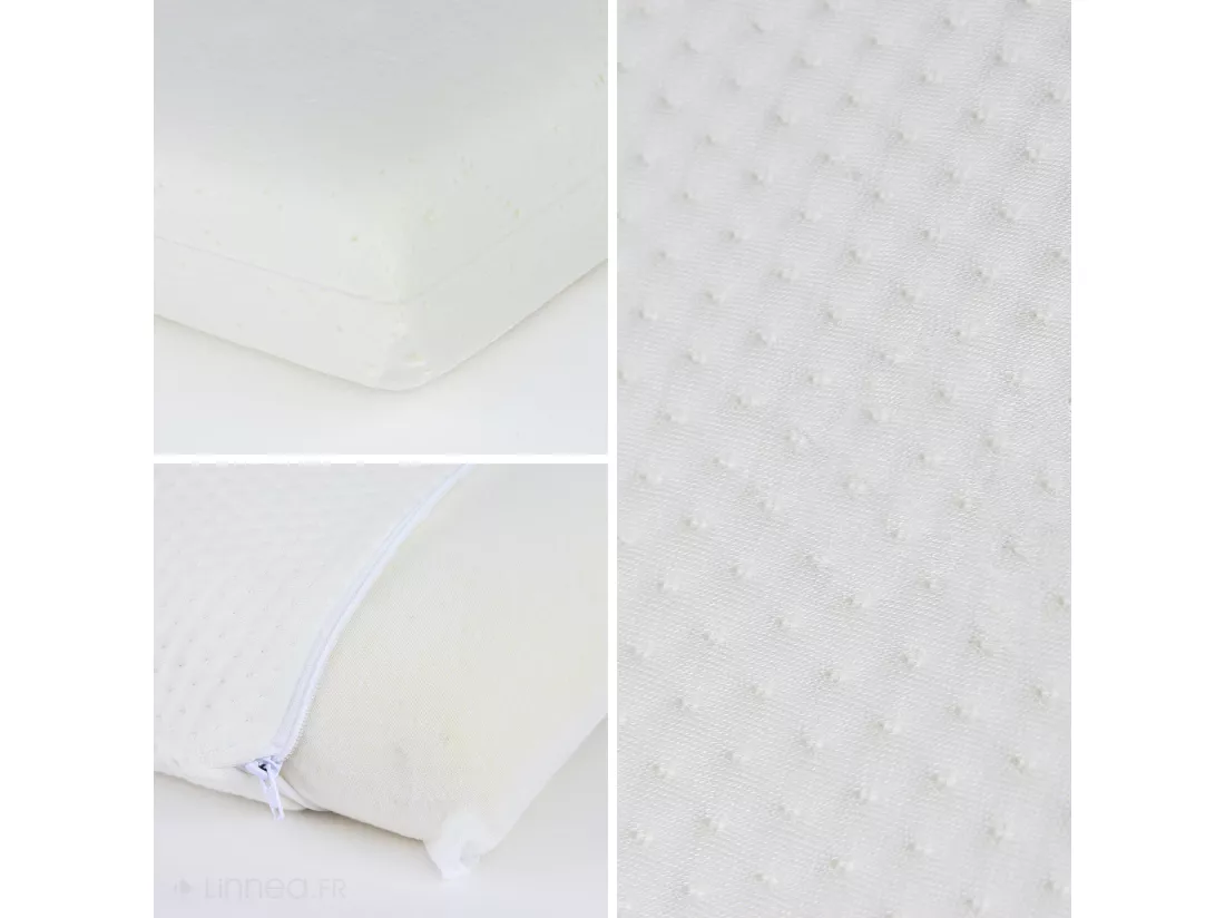Traversin plat 150x35 cm ASCONA mousse à mémoire de forme visco