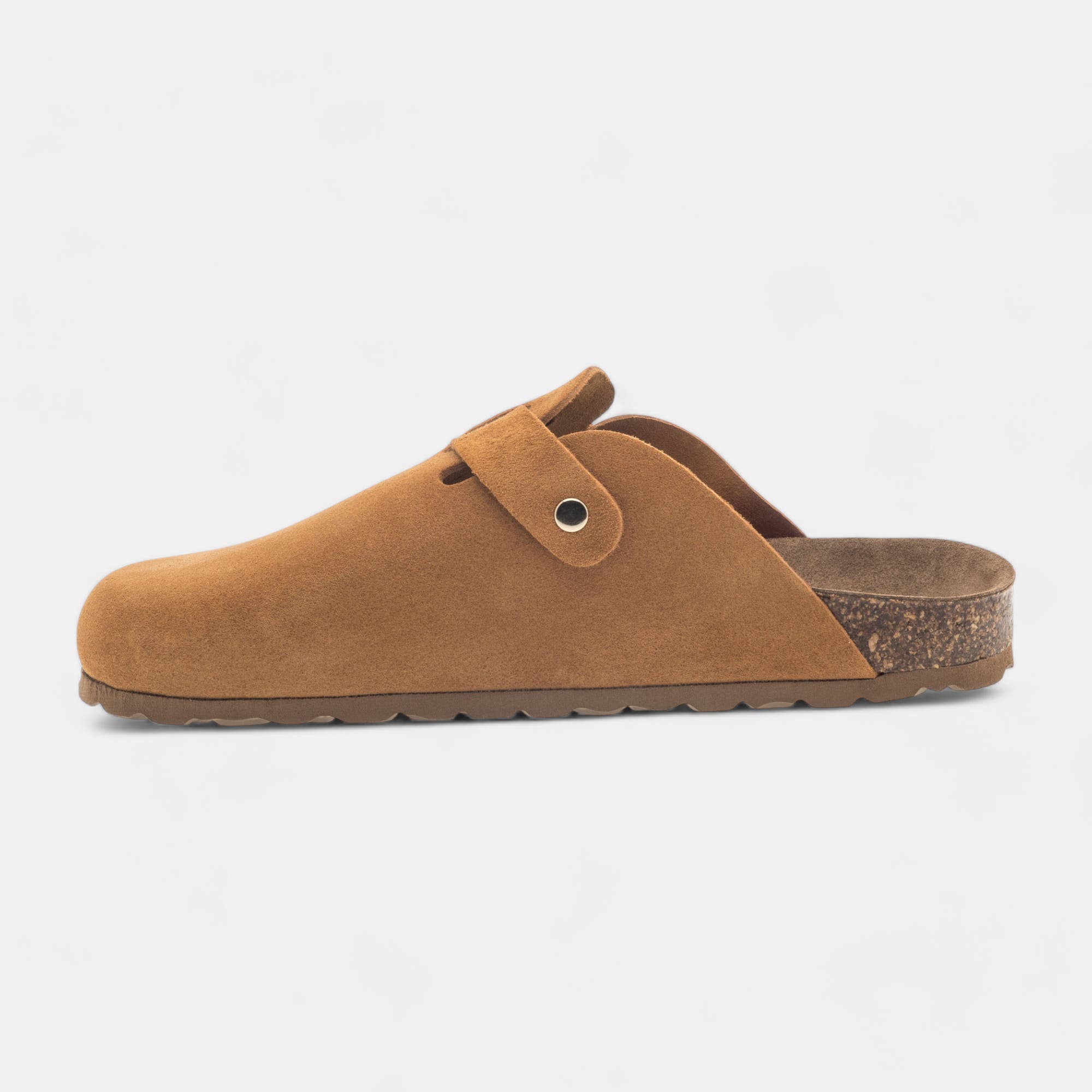 Mules Femme en cuir cognac