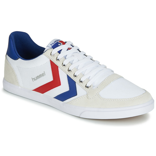 hummel - SLIMMER STADIL LOW - Blanc / Rouge / Bleu