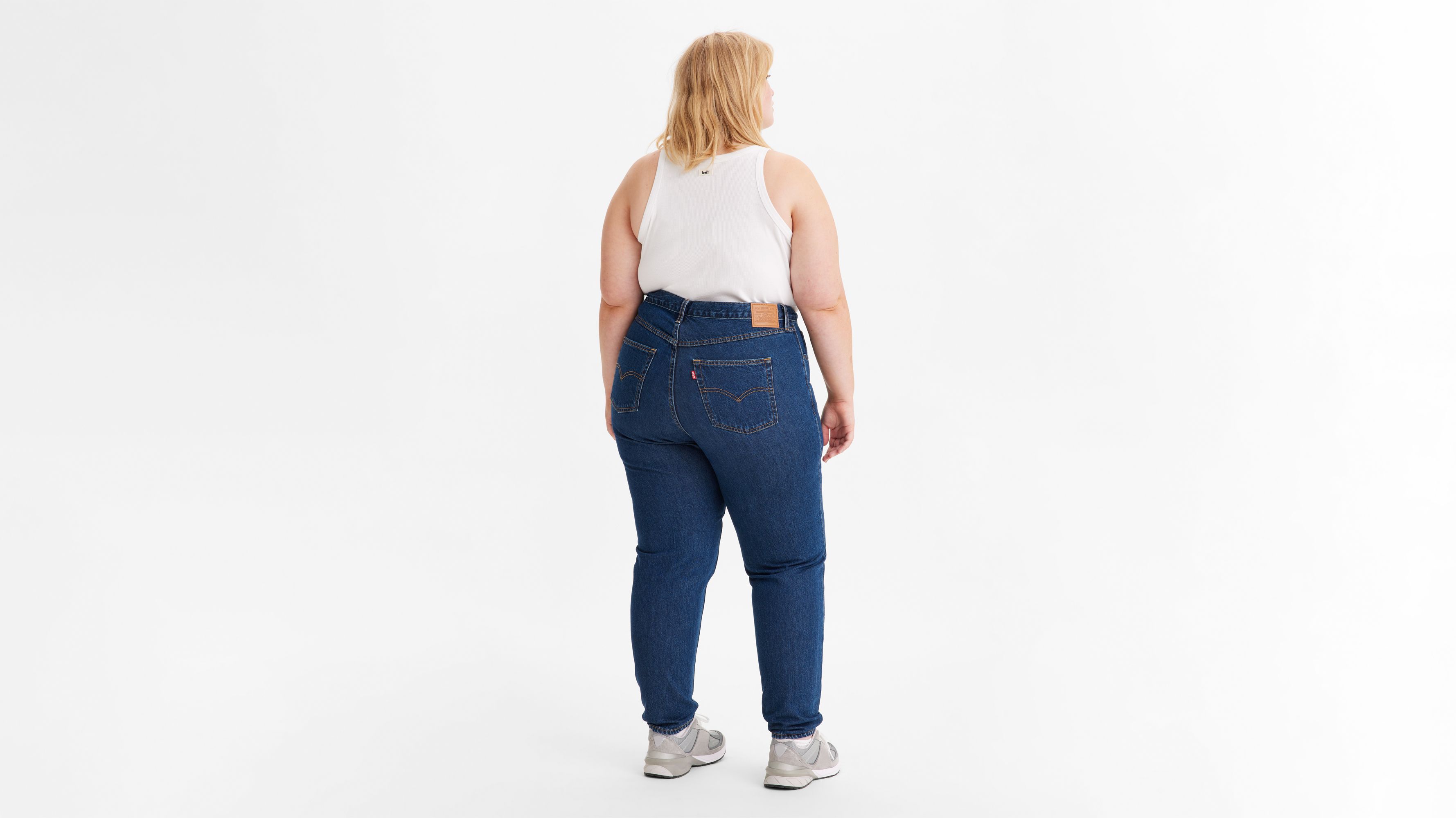 Jean Mom ’80 (grandes tailles) - Dark Indigo Flat Finish - Bleu