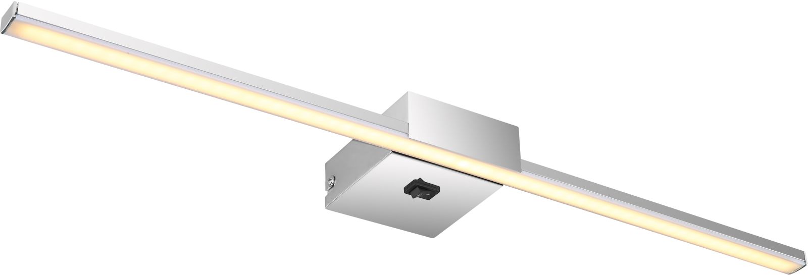 LED-Wandleuchte - verchromt - mit Schalter - 62 cm