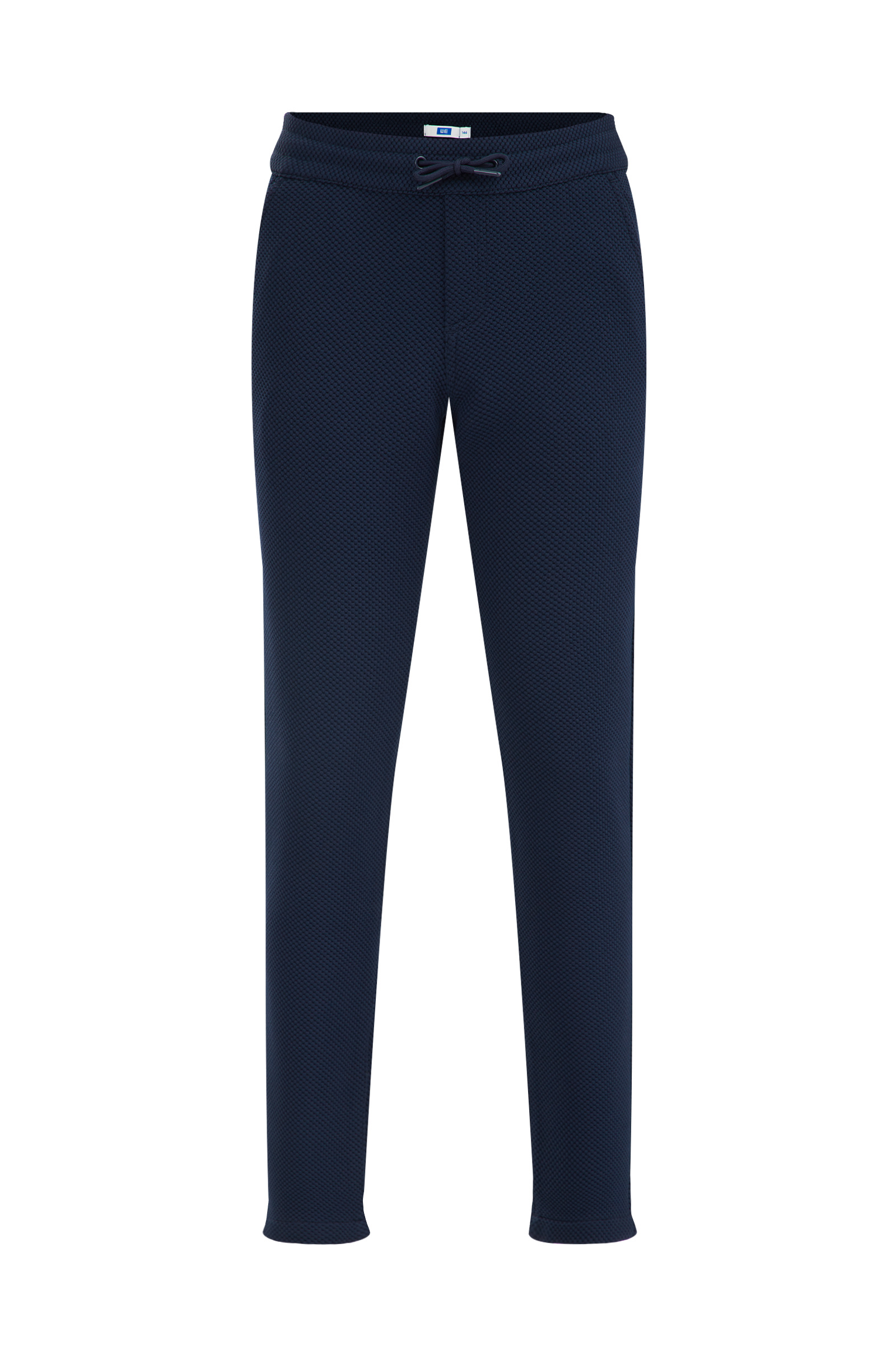 Jongens slim fit pantalon met structuur WE Fashion Donkerblauw