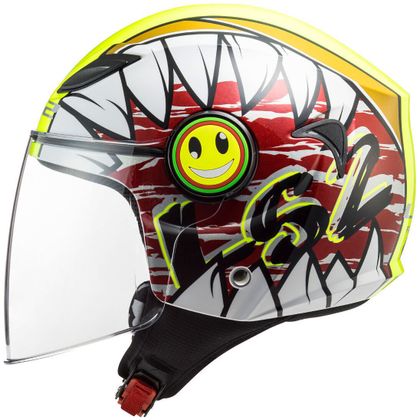 Casque LS2 OF602 - FUNNY - CRUNCH - Blanc / Jaune