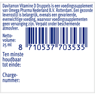 Davitamon Vitamine D Olie Duoverpakking 2x25ML